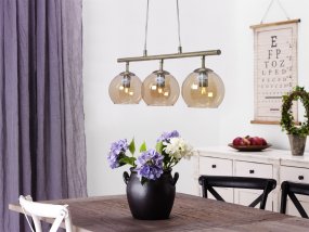 Capella 70cm Antiek messing hanglamp Van Cottex - De lamp heeft verstelbare snoeren waarmee u de hoogte naar wens kunt aanpassen.