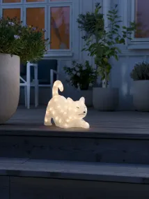 Liggende Kat Van Acryl Duidelijk Van Konstsmide - Charmant en speels – Deze liggende kat van acryl verspreidt warmte met zijn 48 warmwitte LED-lampjes.