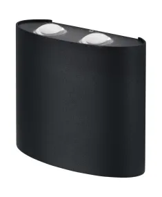 Deco II UpDown Donkergrijs buitenlamp Van Ledvance - Deco II UpDown&nbsp;&auml;r en stilren och modern v&auml;gglampa som skapar en effektfull ljusspridning b&aring;de upp&aring;t och ned&aring;t.