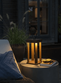 Cannes 42cm Roest Draagbare Van Konstsmide - De lamp is voorzien van een touchdimmer, zodat u de helderheid en kleurtemperatuur zelf kunt aanpassen.