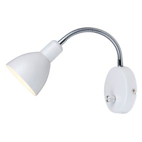 Denver Wit leeslamp Van Halo Design - In combinatie met de kap met witte binnenkant krijgt u een mooie lichtspreiding.