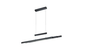 Trajan 150cm Zwart hanglamp Van Trio Lighting - Dankzij het klassieke design en de praktische eigenschappen is de armatuur uitschuifbaar en in hoogte verstelbaar voor flexibele aanpassing.
