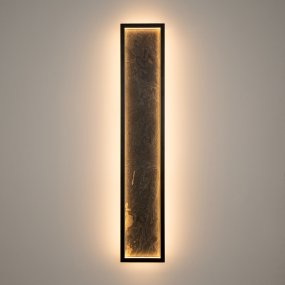 Orign 80cm Zwart Van Maytoni - Orign is een metalen wandlamp met in het midden een elegante steenimitatie die een natuurlijke en exclusieve indruk geeft.