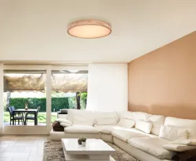 Rainer Ø60 Natuur plafondlamp Van Globo Lighting - Lampan har &auml;ven en f&auml;rgv&auml;xlingsfunktion med m&ouml;jlighet att fixera en vald f&auml;rg, vilket g&ouml;r den b&aring;de flexibel och funktionell.