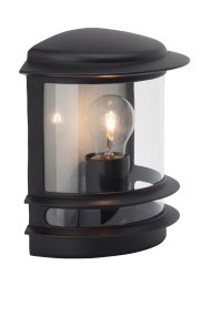 Hollywood Zwart buitenlamp Van Brilliant - De Hollywood buitenwandlamp is een veelzijdige keuze die perfect past naast de voordeur of als decoratieve verlichting op een terras.