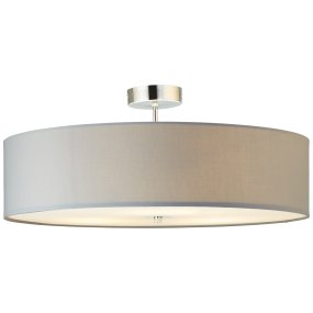 Andria Ø60 Grijs plafondlamp Van Brilliant - Door de trendy grijze kleur creëert het een prettige sfeer en is het gemakkelijk te combineren met verschillende interieurstijlen.