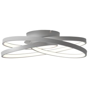 Labyrinth Ø40 Grijs plafondlamp Van Brilliant - De stijlvolle grijze kleur geeft een gevoel van elegantie en gezelligheid, en de LED-technologie zorgt voor energiezuinige verlichting met een hoge helderheid.