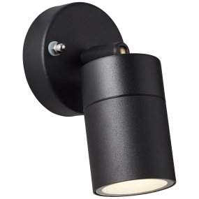 Jandy Zwart buitenlamp Van Brilliant - Deze wandspot geeft een uitnodigend licht en is perfect voor in de tuin als padverlichting of als decoratief accent.