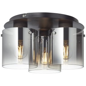 Beth Ø35 Rookkleurig plafondlamp Van Brilliant - De Beth plafondlamp met drie lichtbronnen overtuigt door de harmonieuze combinatie van uiterlijk en functie.