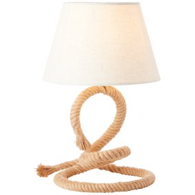 Sailor 40cm Natuur tafellamp Van Brilliant - De Sailor tafellamp is een decoratieve lamp die perfect past op het nachtkastje of als sfeerverlichting in de woonkamer.