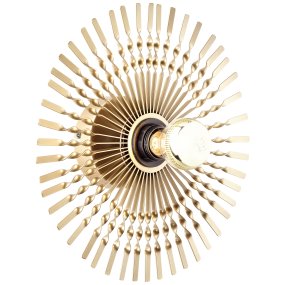 Mendoza Ø33 Goud wandlamp Van Brilliant - De exclusieve wandlamp Mendoza is een echt designelement in de vorm van een zon, die uw woning een elegante en glamoureuze toets geeft.