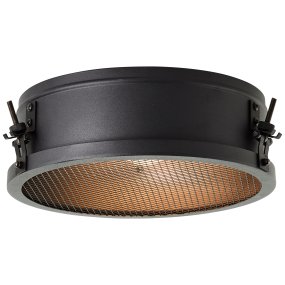 Zois Ø30 Zwart plafondlamp Van Brilliant - De Zois plafondlamp is ontworpen in een industri&euml;le stijl en cre&euml;ert een unieke sfeer in huis.