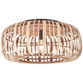 Woodrow Ø50 Natuur plafondlamp Van Brilliant - De lamp geeft een warm en aangenaam licht en cre&euml;ert een aangename sfeer in de kamer.