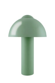 Buddy 36cm Groente tafellamp Van Globen Lighting - De matte lampvoet en -bovenkant contrasteren met een hoogglans lampenkap.