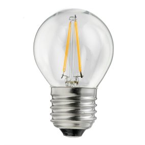 LED E27 bollamp 2W 2700K Transparant Van Unison - Ideaal voor decoratieve armaturen en kleinere lampen waarbij u energiezuinige en sfeervolle verlichting wenst.