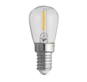 E14 Peerlamp 0,8W 2700K Transparant Van Unison - De CLASSIC peervormige, heldere E14-lichtbron met een lichtopbrengst van 0,8 W en een warm licht van 2700 K is ideaal voor kleinere verlichtingsarmaturen.