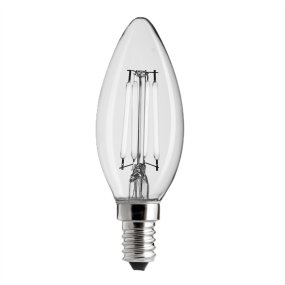 LED E14 Kaarslamp 4W 2700K Dimbaar Transparant Van Unison - 