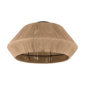 Alderney Ø48 Natuur plafondlamp Van Eglo - Past zowel in de woonkamer als in de slaapkamer en voegt een vleugje bohemian elegantie toe.