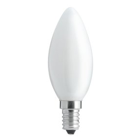 LED E14 Kaarslamp Opaal 4W 3000K Dimbaar Wit Van Unison - Met een kleurtemperatuur van 2700K geeft het een warm en aangenaam licht, perfect voor een gezellige sfeer in huis.