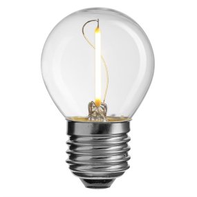 LED E27 bollamp 1W 2700K Transparant Van Unison - 