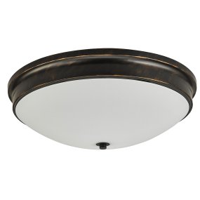 Balder Ø50 Zwart goud plafondlamp Van Oriva - Dankzij het antiek-geïnspireerde frame met een zwart/gouden afwerking en de witte glazen diffuser verspreidt de lamp zacht en aangenaam licht dat perfect in elke kamer past.