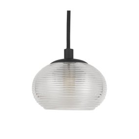 Nova Ø12 Duidelijk Van Oriva - Het heldere glas van de lamp verspreidt een zacht licht en de zwarte details cre&euml;ren een prachtig contrast dat zorgt voor een verfijnde uitstraling.