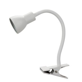 Saga Wit klemlamp Van Oriva - Dankzij de flexibele arm kunt u het licht aanpassen voor optimaal lees- of werkcomfort.