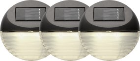 Fency 3-p Bruin solarlamp Van Star Trading - Wandlampen op zonne-energie in een verpakking van 3.