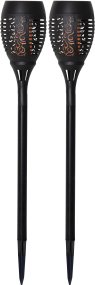 Flame 2-p Zwart solarlamp Van Star Trading - 