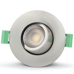 Sanna 230V 3000-4000K Geborsteld staal Van Llitt - Deze spot heeft een helderheid van iets meer dan 520 lumen en een instelbare kleurtemperatuur van 3000K/4000K.
