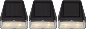 Mini 3-p Zwart solarlamp Van Star Trading - Kleine lantaarns op zonne-energie in een verpakking van 3.