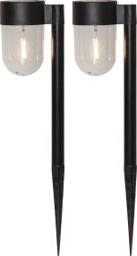 Cupola 2-p Zwart solarlamp Van Star Trading - Plaats de looppadverlichting op een plek waar de zon er goed bij kan.