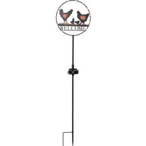 Welcome Zwart solarlamp Van Star Trading - Het is een prachtige decoratie en is gemakkelijk te plaatsen in de hal of in een pot bij de entree.