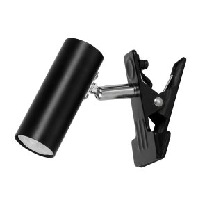 Mini Zwart klemlamp Van Oriva - Deze kleine zwarte metalen klemlamp biedt een praktische en flexibele verlichtingsoplossing voor elke kamer.