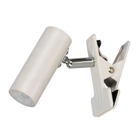 Mini Wit klemlamp Van Oriva - Deze kleine witte metalen klemlamp biedt een praktische en flexibele verlichtingsoplossing voor elke kamer.