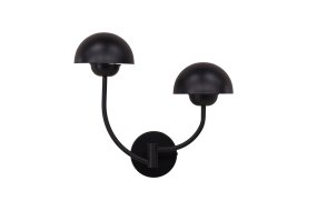 Lyckorna 35cm Zwart wandlamp Van Venture Design - Deze lamp is perfect voor wie op zoek is naar een decoratieve, maar stijlvolle lamp met een zacht design die in de meeste kamers en interieurstijlen past.