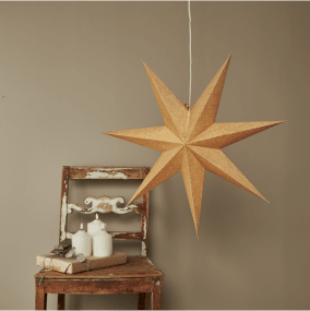 Cotton Ø60 Goud Van Star Trading - Versier voor de advent en je krijgt een prachtige kerstster.