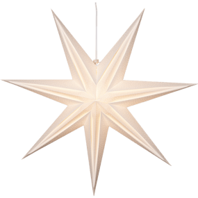 Holly Ø75 Wit Van Star Trading - De ster zorgt voor een kerstsfeer in huis en heeft een mooi kralenpatroon dat een aangename gloed geeft.