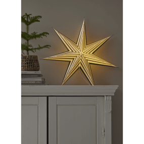 Stripe Ø60 Groente Van Star Trading - Koop een snoerhouder en een lichtbron om de ster te verlichten.