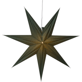 Holly Ø60 Groente Van Star Trading - De ster zorgt voor een kerstsfeer in huis en heeft een mooi kralenpatroon dat een aangename gloed geeft.