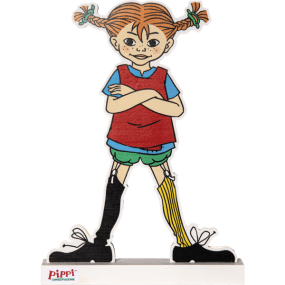 Pippi Veelkleurig kinderlamp Van Star Trading - Een klassieke illustratie van Pippi, hier in de vorm van een silhouet dat aan beide kanten oplicht.