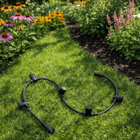 Grenkabel 1m Zwart Van Lightson - Sluit de stopcontacten die u niet gebruikt eenvoudig af met de meegeleverde rubberen afdichting en schroefdop.