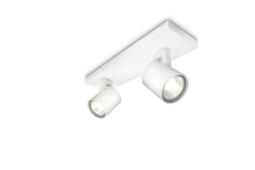 Runner 2 Wit spot Van Philips - De witte aluminium behuizing vormt een perfecte aanvulling op de lichtbron.