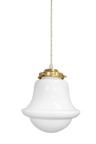 Sture Ø20 Wit hanglamp Van Strömshaga - Het opaalglas verspreidt een zacht en aangenaam licht over een groter oppervlak en cre&euml;ert een gezellige sfeer in de kamer.