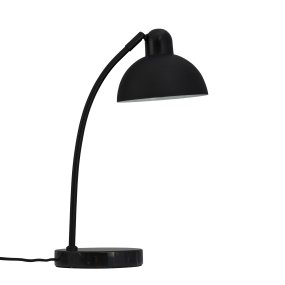Eric 48cm Zwart bureaulamp Van Dyberg Larsen - Ontdek de elegante Eric tafellamp met zijn unieke marmeren voet en gebogen details die een verfijnde uitstraling geven.