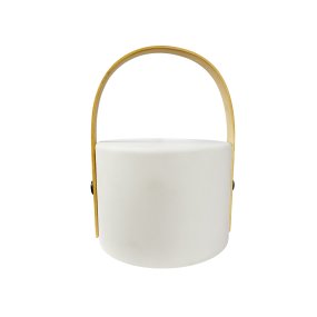 Carry 20cm Wit Draagbare Van Dyberg Larsen - De lamp heeft een ingebouwde lichtbron met 10 lm en wordt opgeladen via een ingebouwd zonnepaneel dat overdag de energie van de zon opvangt.