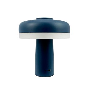 Porter 16cm Indigo Draagbare Van Dyberg Larsen - De oplaadbare LED-tafellamp Porter is een moderne en functionele lamp met een uniek design waarbij het licht vanaf de rand komt en zorgt voor een aangenaam en egaal licht.