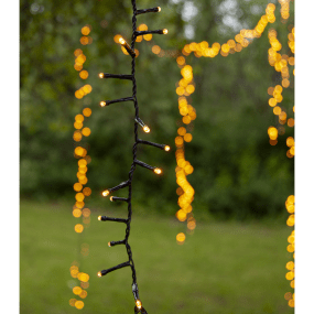 Lichtsnoer Golden Warm White 16m Zwart Van Star Trading - Lichtsnoer met 800 LED-lampjes met prachtig goudkleurig licht.