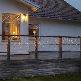 IJspegel Lichtsnoer Golden Warm White 12m Zwart Van Star Trading - Golden Warm White is een betaalbare basisserie met een breed assortiment.