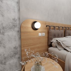 Minerva Ø15 Zwart wandlamp Van Emibig Lighting - De wandlamp Minerva is een veelzijdig en decoratief interieurdetail.